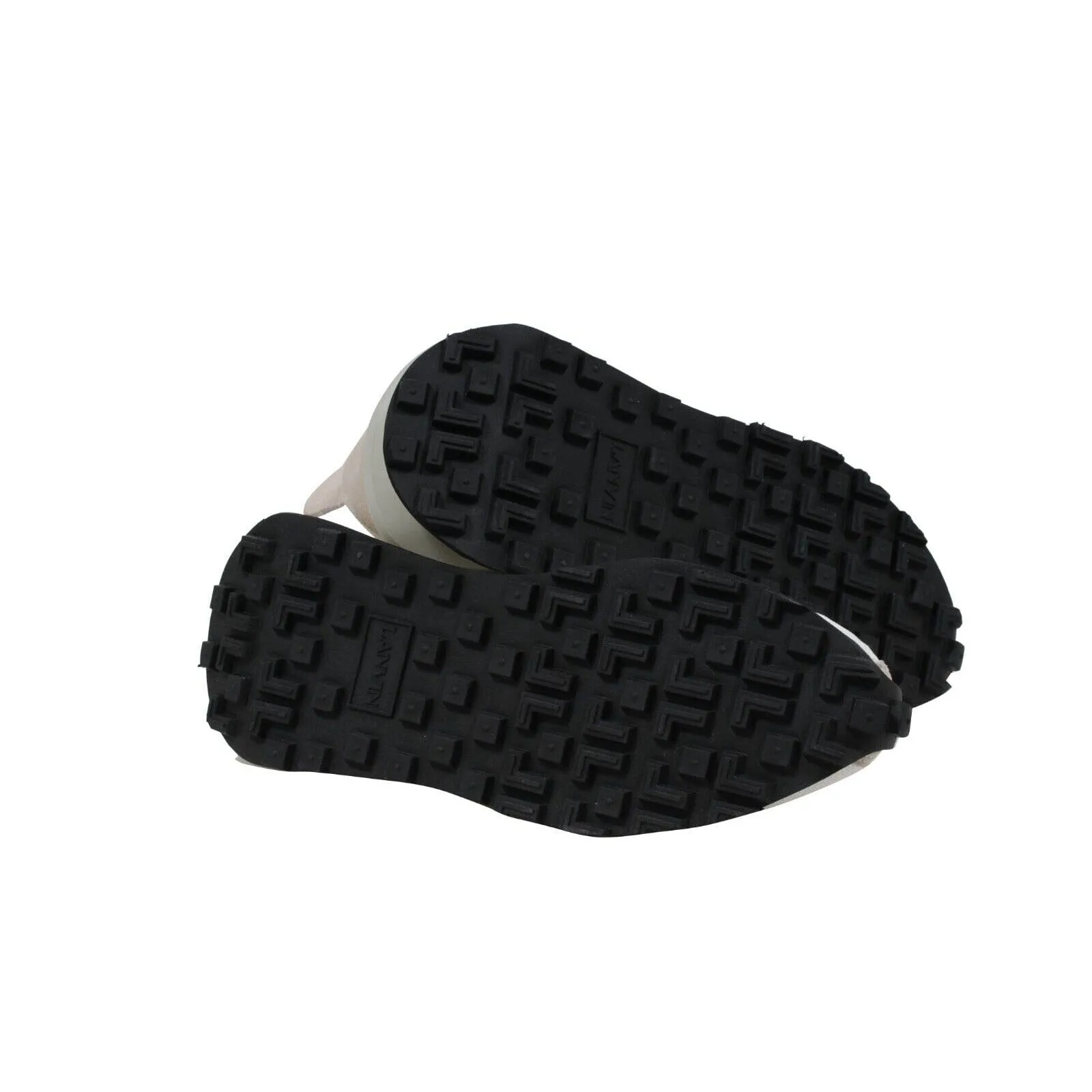 White Waffle Knit Tan Suede Bumper Sneakers