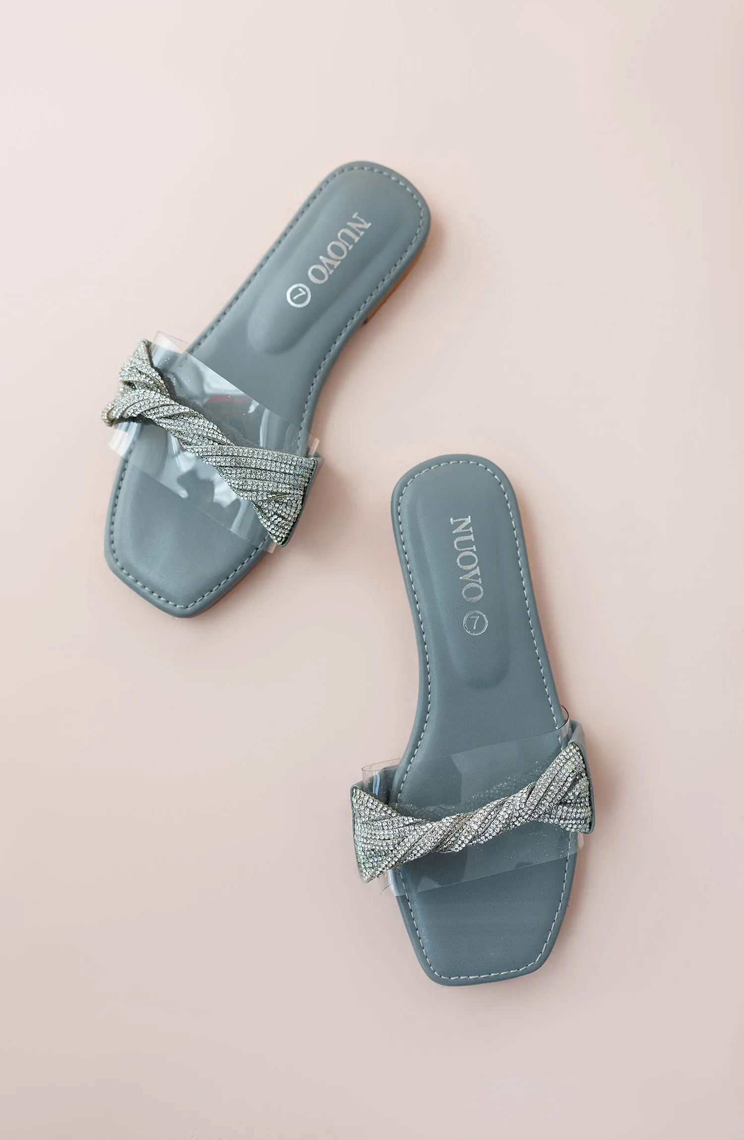 Women Slippers -  Flat Sandals - GREY (WAFF24S-1002)