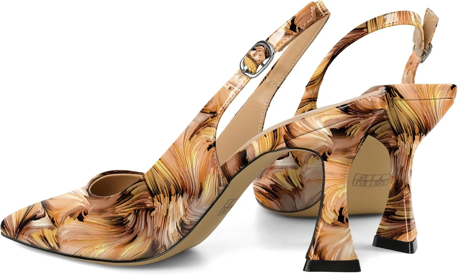 Women's High Heel Pumps Stiletto Heels for Women Slingback Heels Pointed Toe Heels Elegant 3.4 Inch Stiletto Pumps