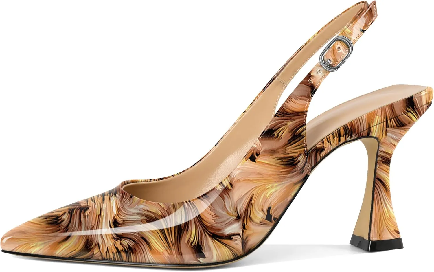 Women's High Heel Pumps Stiletto Heels for Women Slingback Heels Pointed Toe Heels Elegant 3.4 Inch Stiletto Pumps