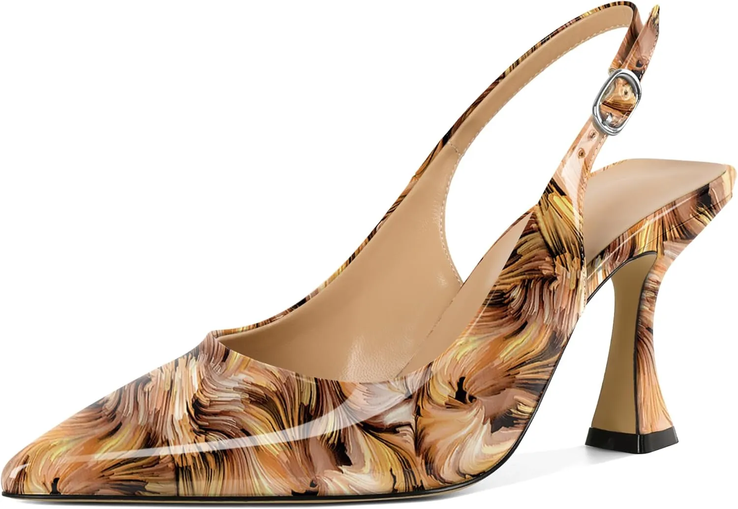 Women's High Heel Pumps Stiletto Heels for Women Slingback Heels Pointed Toe Heels Elegant 3.4 Inch Stiletto Pumps