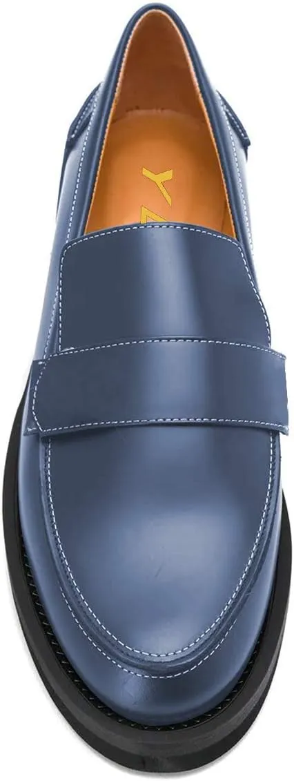 YDN Women Trendy Round Toe Loafers Classic Slip On Low Heel Dress Pumps Comfort Office Walking Shoes Size-4-15 US